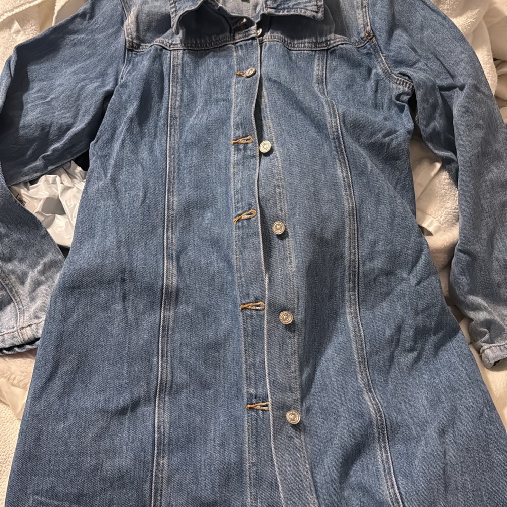 Denim Button-Up Jacket - image 1